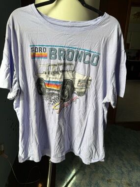 Ford Lavender Crewneck Tee with Teal Logo